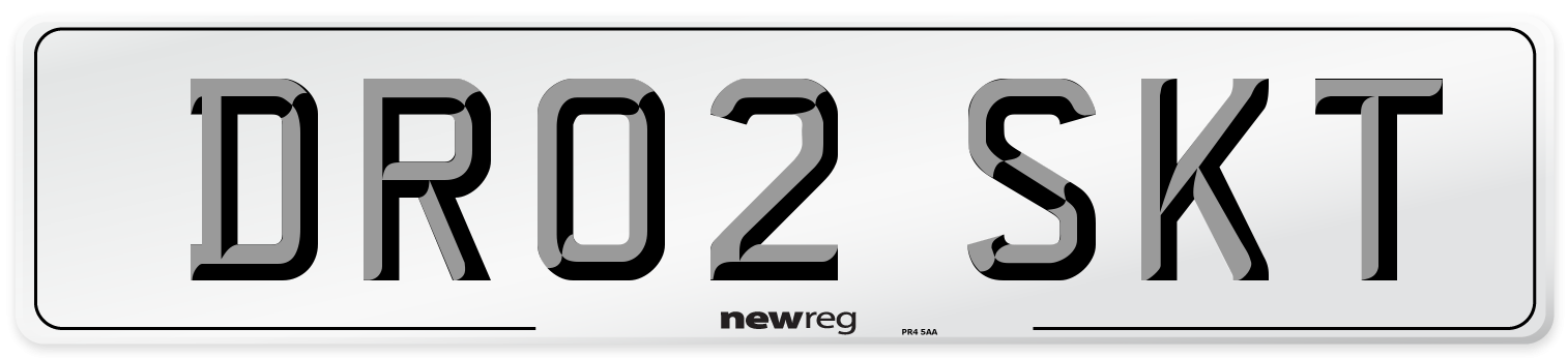 DR02 SKT Number Plate from New Reg